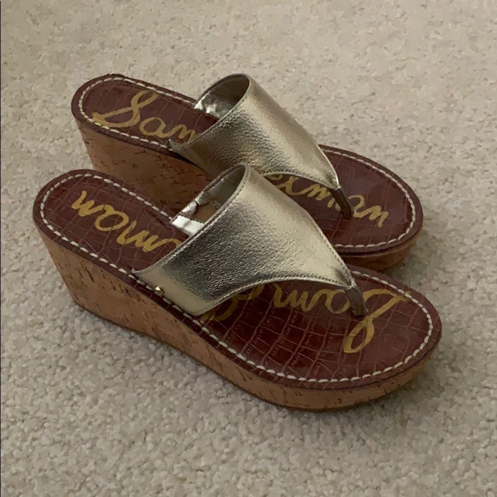 Gold Wedge Sandals
